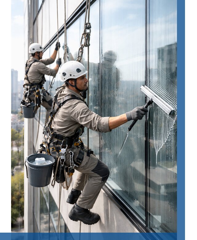 Мойка окон альпинистами в Феодосии от 4571 р. | ВЫСОТНИК-Фдс
