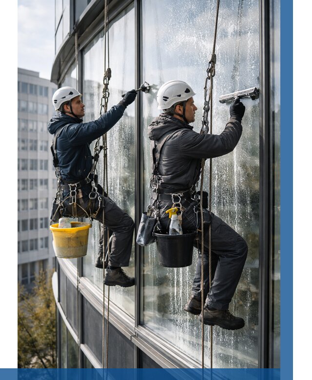 Мойка панорамных окон в Феодосии от 356 р. заказать у ВЫСОТНИК-Фдс