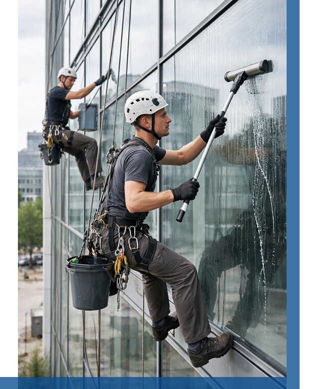 Мойка витражей альпинистами в Феодосии от 711 р. под ключ|ВЫСОТНИК-Фдс