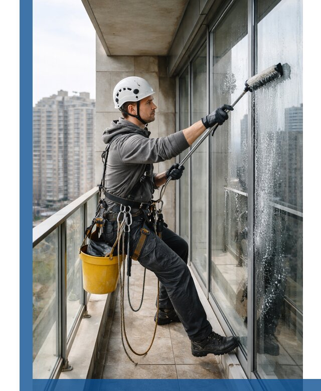 Профессиональная мойка балконного остекления в Феодосии