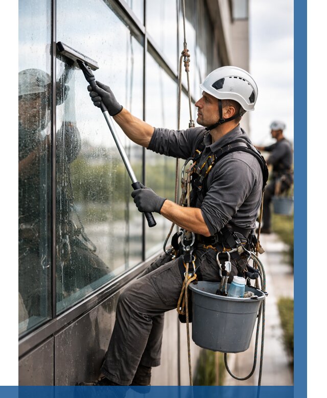 Мойка стеклянных фасадов в Феодосии от 203 р. | ВЫСОТНИК-Фдс