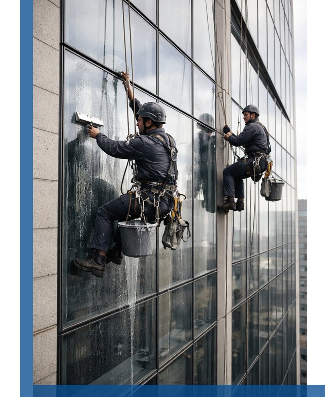 Профессиональная мойка стеклянных фасадов зданий в Феодосии