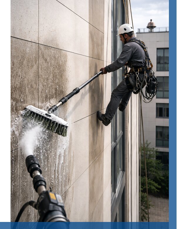 Мойка фасада из керамогранита в Феодосии от 305 р. | ВЫСОТНИК-Фдс