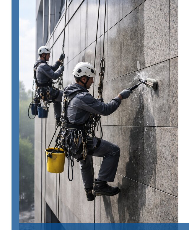 Профессиональная мойка фасада из керамогранита в Феодосии