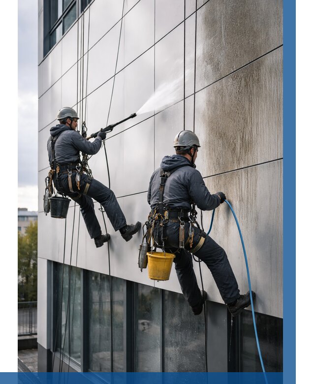 Мойка фасада из композита в Феодосии по цене от 305 р. | ВЫСОТНИК-Фдс