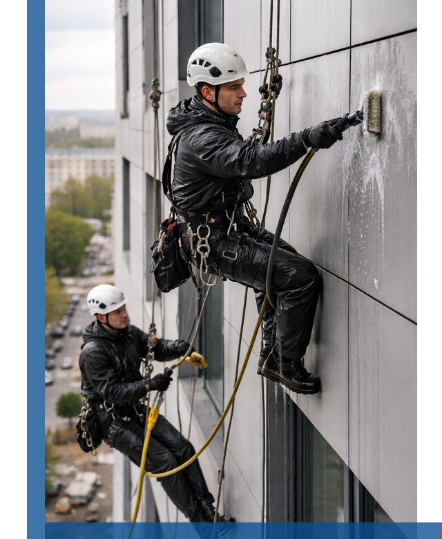 Профессиональная мойка фасада из композита в Феодосии
