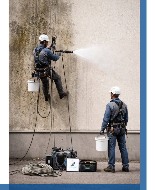 Очистка фасада от плесени в Феодосии от 305 р. | ВЫСОТНИК-Фдс