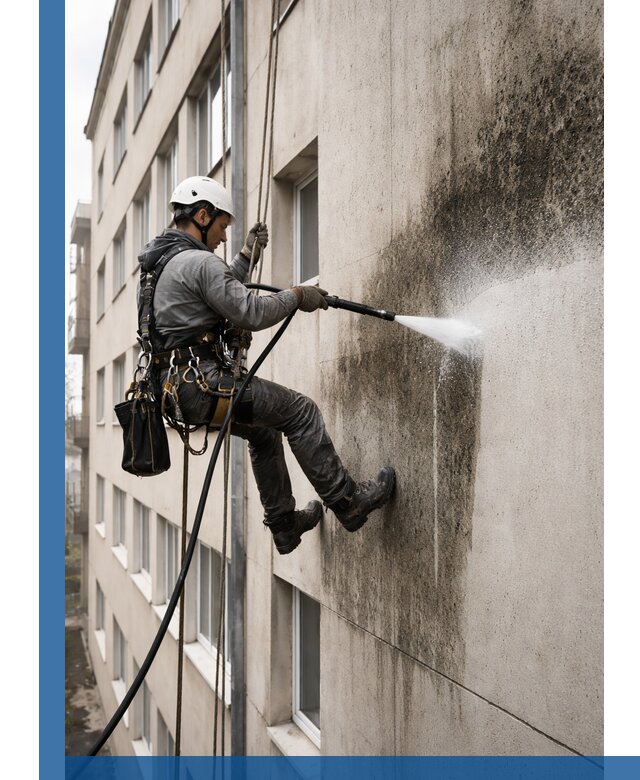 Профессиональная очистка фасадов от плесени в Феодосии