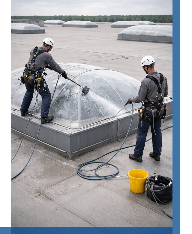 Мойка зенитных фонарей в Феодосии, заказать от 4571 р. | ВЫСОТНИК-Фдс