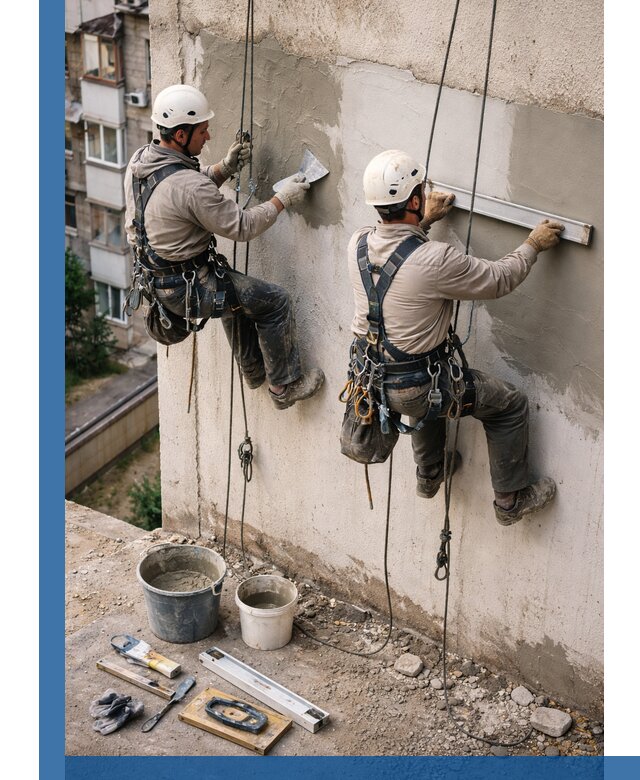 Комплексный ремонт штукатурного фасада с гарантией в Феодосии