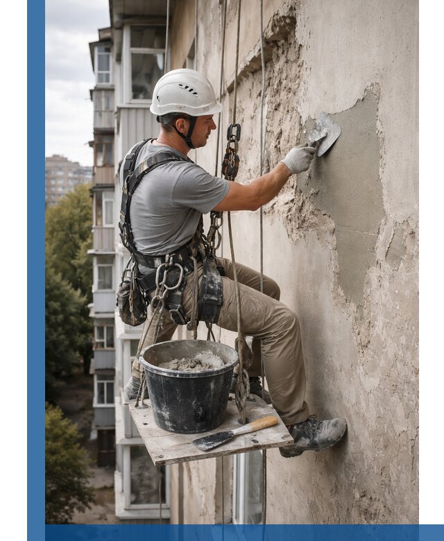 Восстановление фасадной штукатурки в Феодосии с гарантией качества