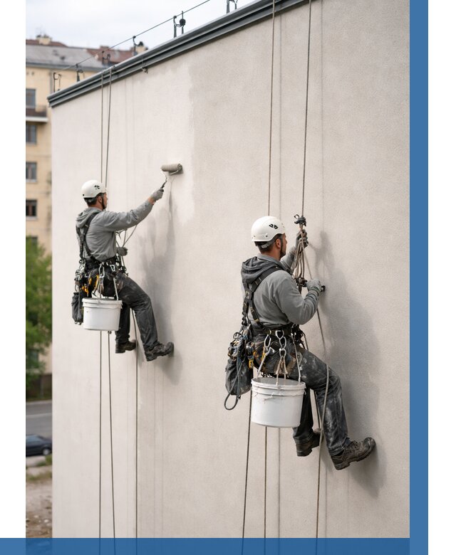 Покраска оштукатуренного фасада в Феодосии от 325 р. | ВЫСОТНИК-Фдс