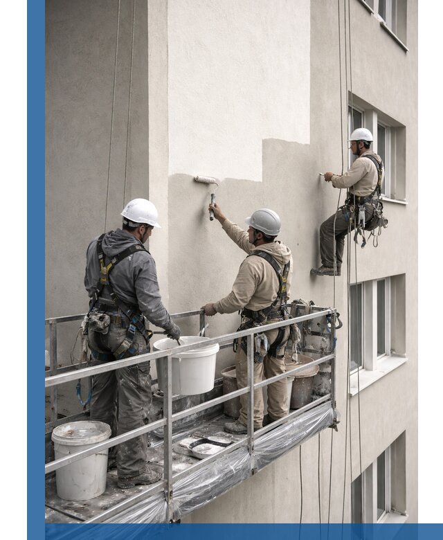 Покраска оштукатуренного фасада в Феодосии под ключ с гарантией