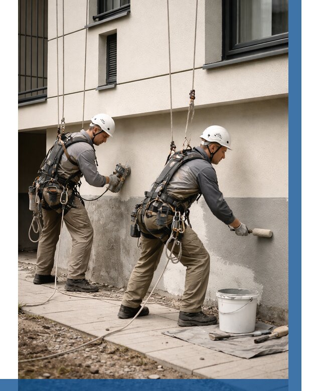 Окраска цоколя здания в Феодосии от 457 р. под ключ | ВЫСОТНИК-Фдс