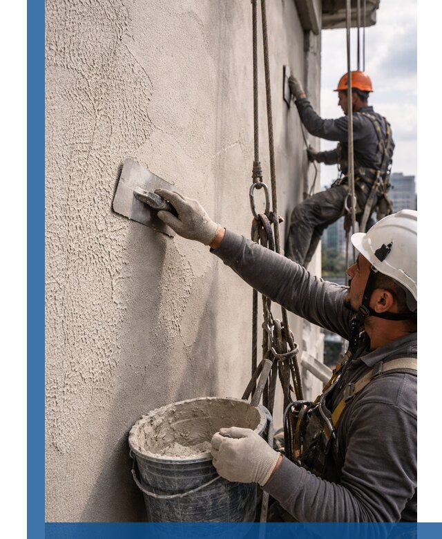 Декоративная штукатурка фасада с утеплением и защитой в Феодосии