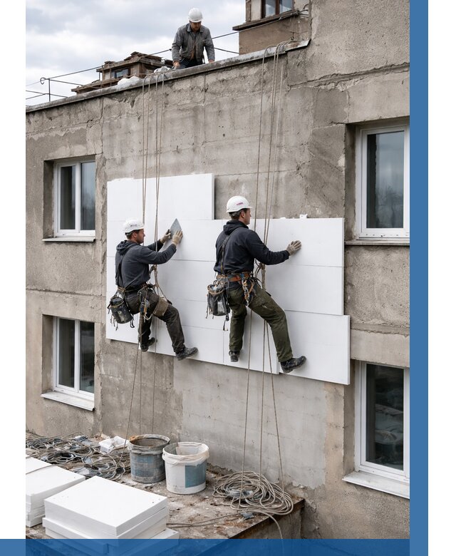 Утепление фасада пенополистиролом в Феодосии от 1828 р. | ВЫСОТНИК-Фдс