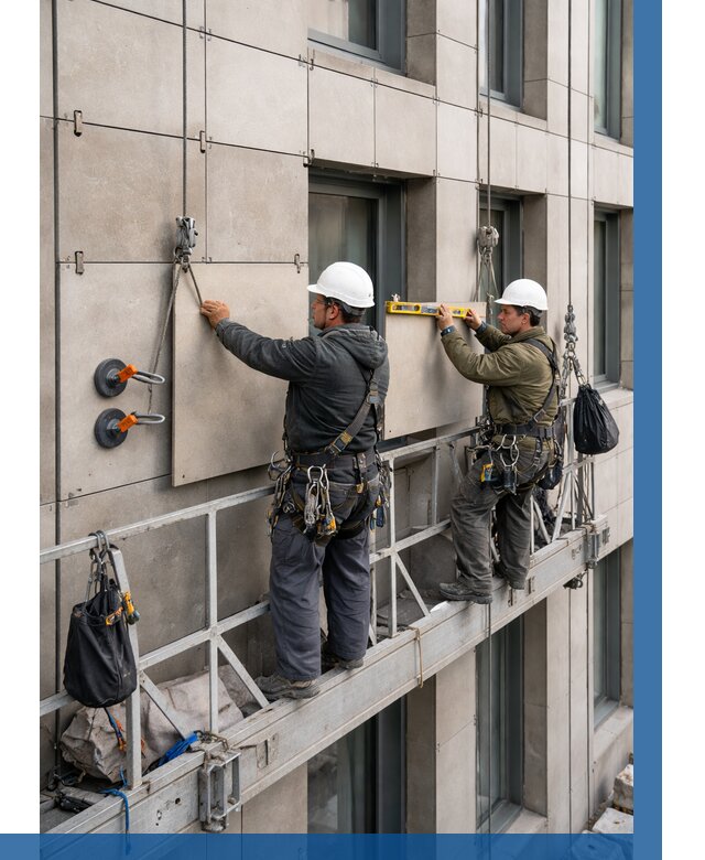 Монтаж керамогранита на фасад в Феодосии от 2540 р. | ВЫСОТНИК-Фдс