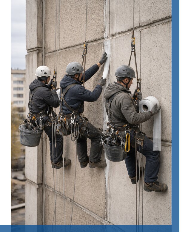 Ремонт межпанельных швов в Феодосии от 762 р. | ВЫСОТНИК-Фдс