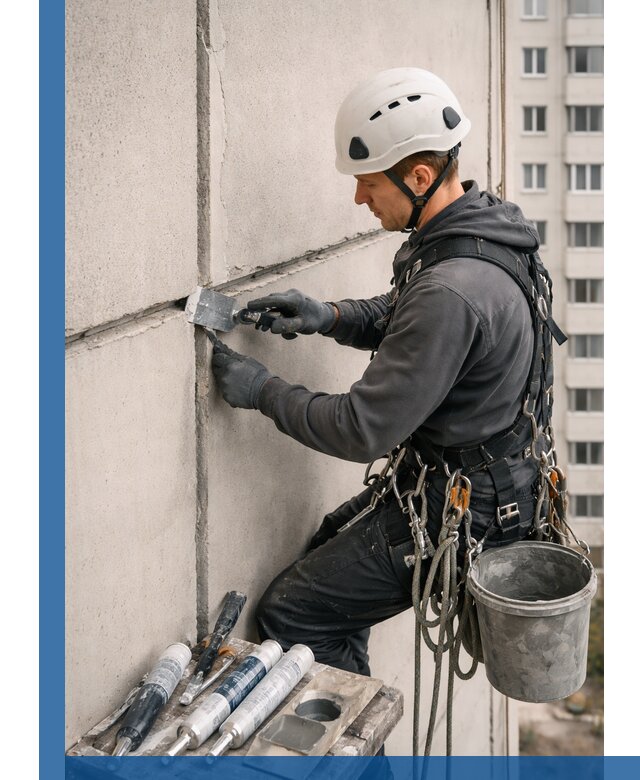 Ремонт межпанельных швов в Феодосии герметизация и восстановление