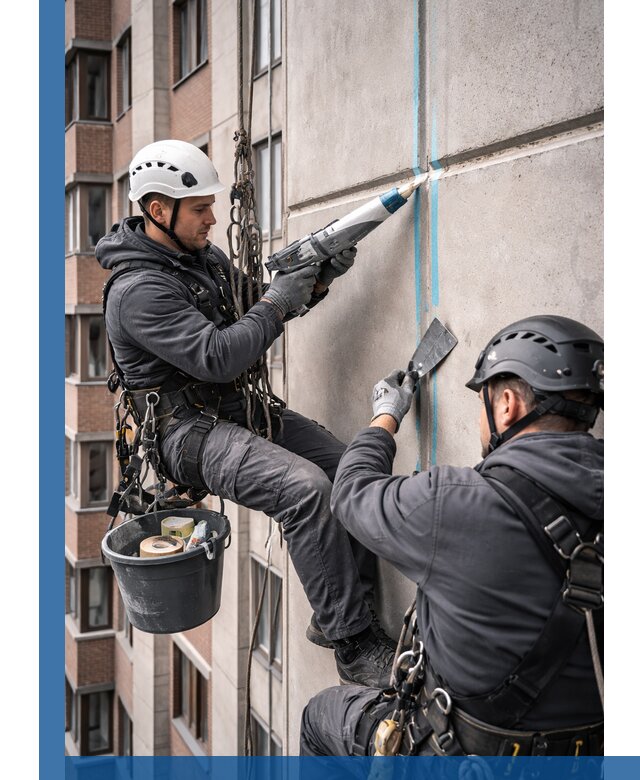 Вторичная герметизация швов фасада и кровли в Феодосии