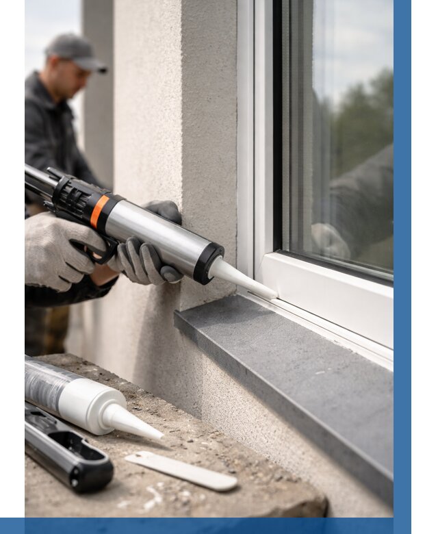 Герметизация монтажных швов окон в Феодосии от 660 р. | ВЫСОТНИК-Фдс