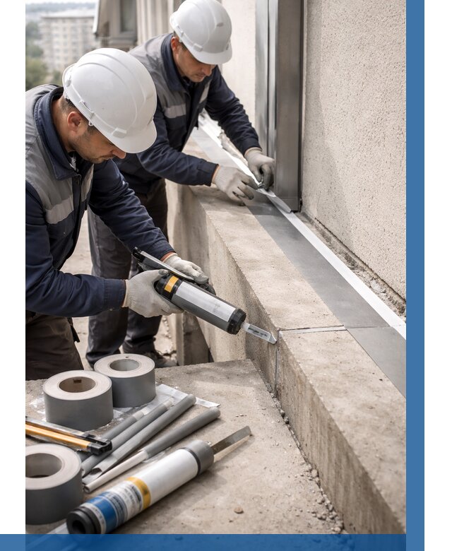 Герметизация примыкания балкона в Феодосии от 4571 р. | ВЫСОТНИК-Фдс