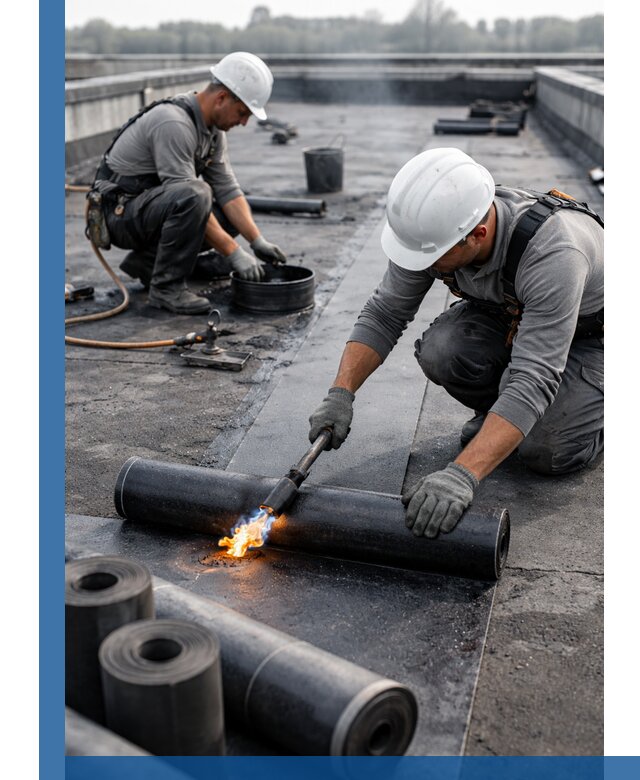 Ремонт рулонной кровли в Феодосии герметизация и восстановление