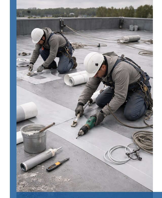 Ремонт мембранной кровли в Феодосии качественно и с гарантией