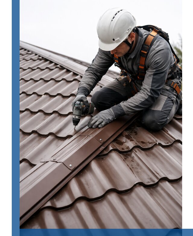 Ремонт металлочерепицы на крыше в Феодосии профессионально