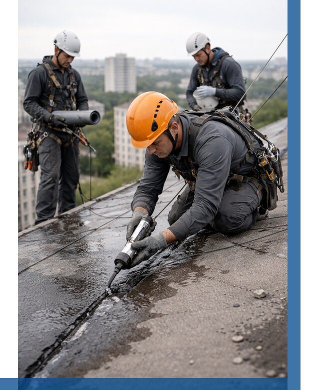 Устранение протечек кровли в Феодосии от 12190 р. | ВЫСОТНИК-Фдс