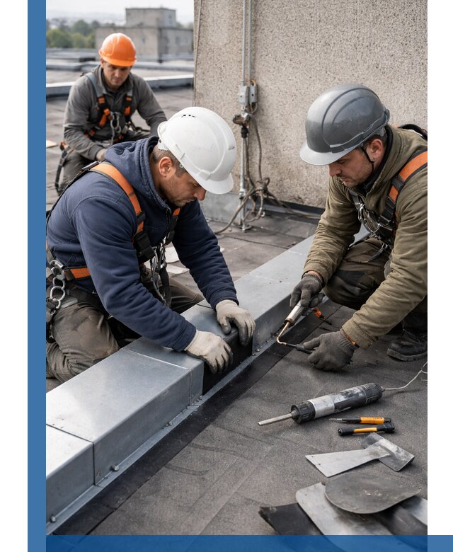 Ремонт кровельных примыканий в Феодосии профессионально