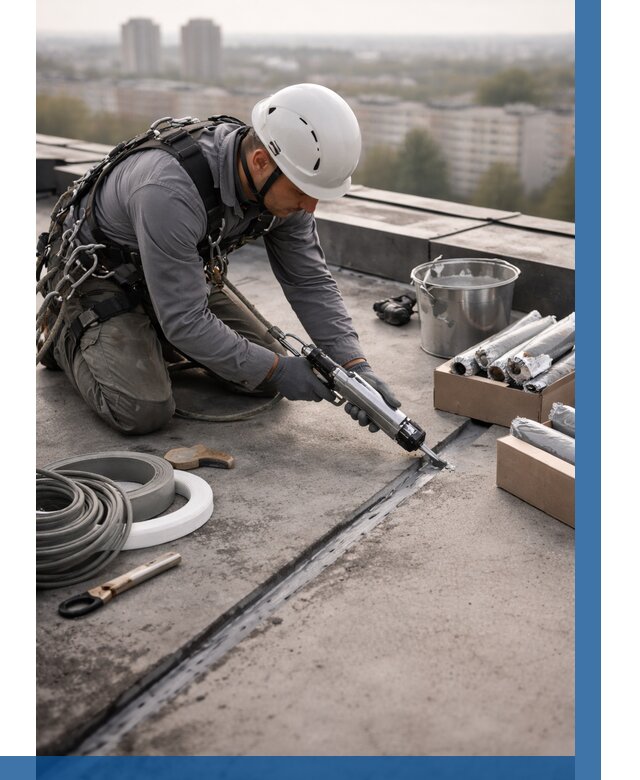 Герметизация швов кровли в Феодосии от 457 р./м2 | ВЫСОТНИК-Фдс