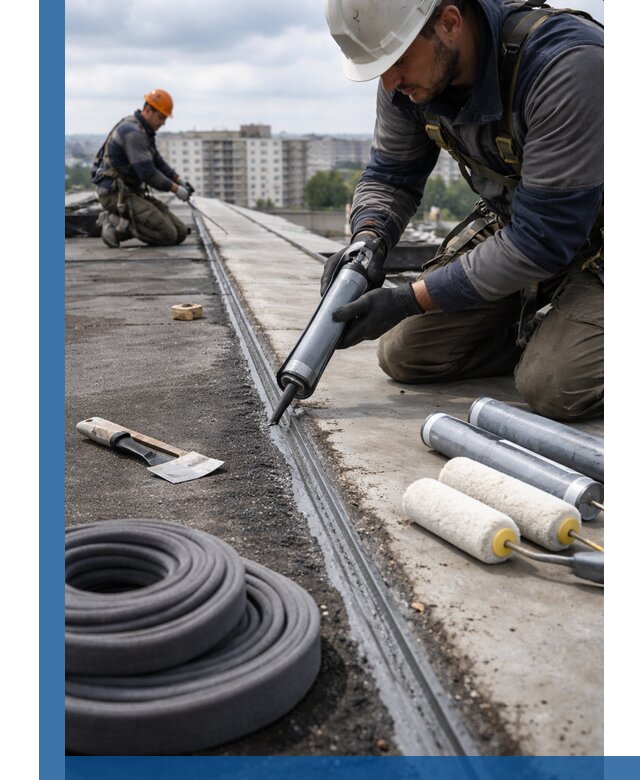 Герметизация швов кровли в Феодосии с гарантией герметичности