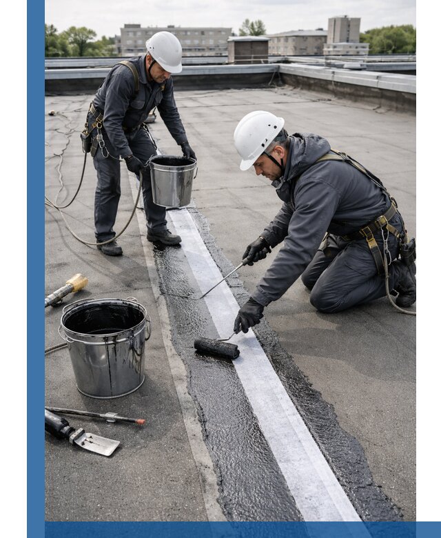 Гидроизоляция кровли мастикой в Феодосии надежная защита