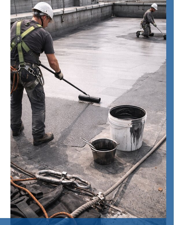 Гидроизоляция кровли жидкой резиной в Феодосии от 508 р. | ВЫСОТНИК-Фдс