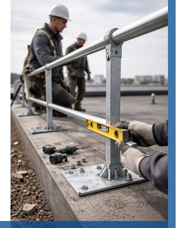 Монтаж кровельного ограждения в Феодосии от 1219 р. | ВЫСОТНИК-Фдс