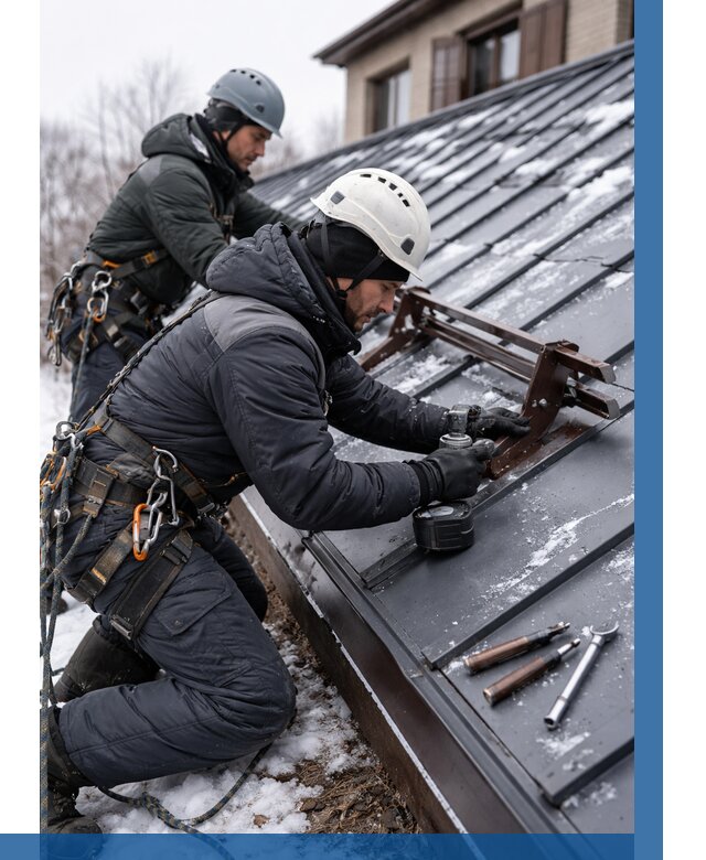 Монтаж снегозадержателей в Феодосии от 457 р. | ВЫСОТНИК-Фдс