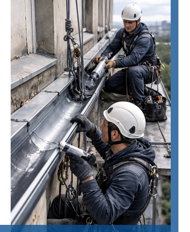 Ремонт водосточных желобов в Феодосии от 6603 р. | ВЫСОТНИК-Фдс