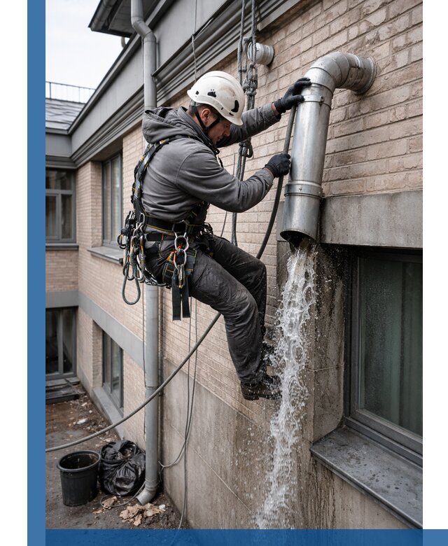 Профессиональная прочистка водосточных труб в Феодосии с гарантией