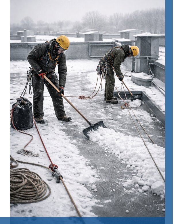 Очистка крыши от снега в Феодосии от 7619 р. | ВЫСОТНИК-Фдс