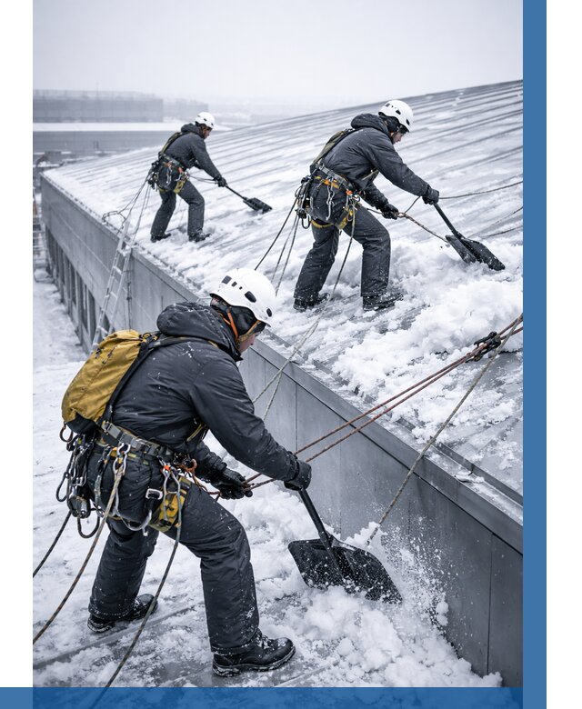 Очистка навесов от снега в Феодосии от 4571 р. | ВЫСОТНИК-Фдс