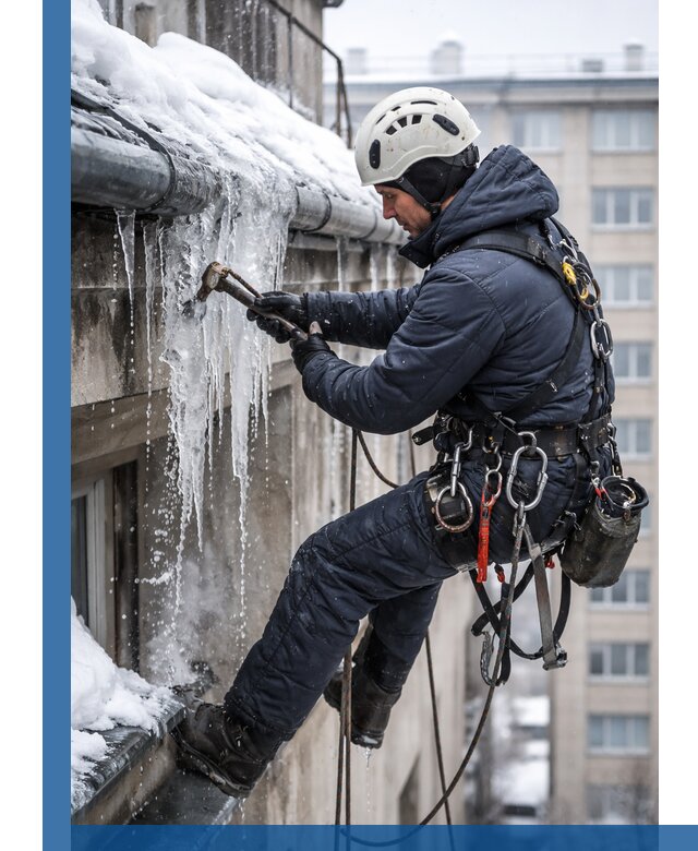 Удаление наледи и чистка водостоков в Феодосии оперативно и безопасно