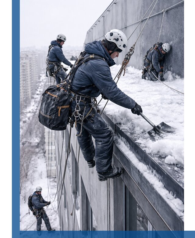 Абонентское обслуживание кровли зимой в Феодосии регулярный уход