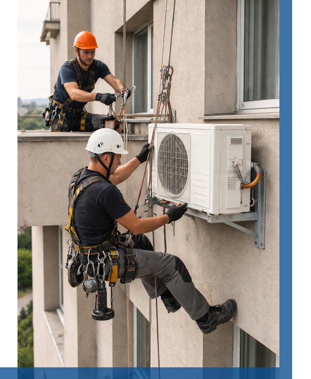 Монтаж внешнего блока кондиционера в Феодосии от 6603 р. | ВЫСОТНИК-Фдс