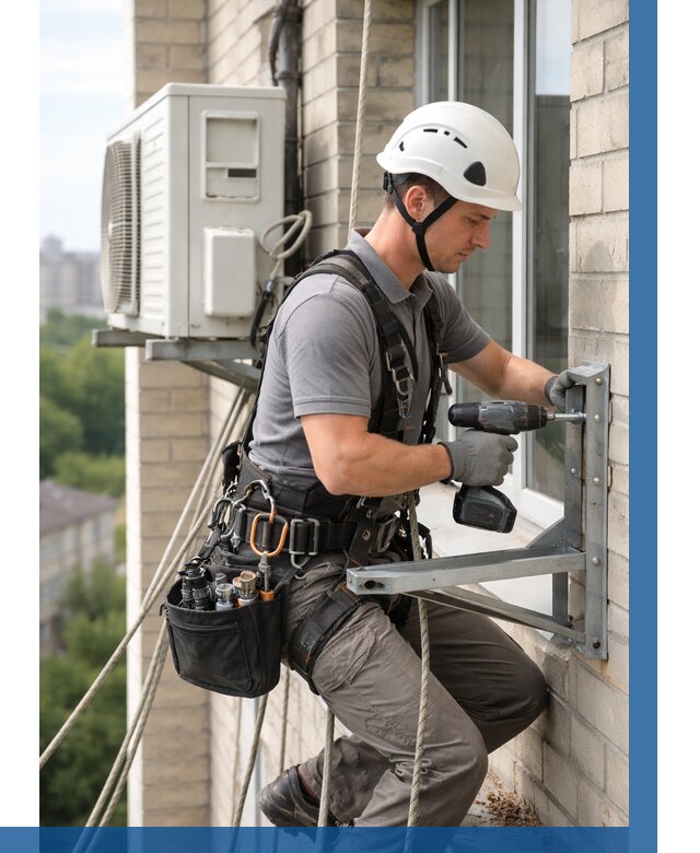 Установка кронштейнов кондиционера в Феодосии от 3555 р. | ВЫСОТНИК-Фдс