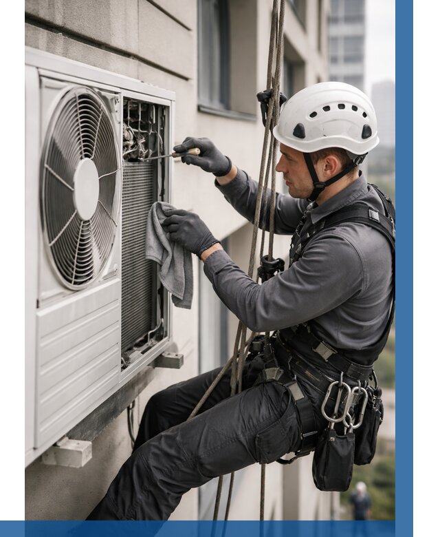 Обслуживание внешнего блока кондиционера в Феодосии от 2743 р.ВЫСОТНИК-Фдс