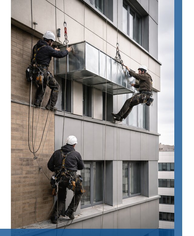 Монтаж воздуховодов на фасаде в Феодосии от 1524 р. | ВЫСОТНИК-Фдс