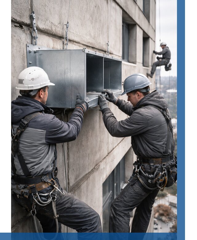 Монтаж вентиляционных коробов в Феодосии от 3047 р. | ВЫСОТНИК-Фдс