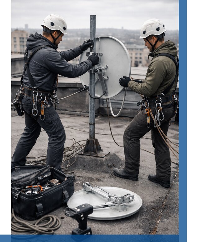 Демонтаж антенн на крыше в Феодосии от 4571 р. | ВЫСОТНИК-Фдс