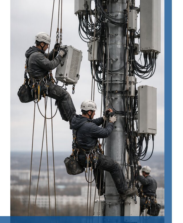 Монтаж оборудования связи на мачте в Феодосии от 7619 р. | ВЫСОТНИК-Фдс